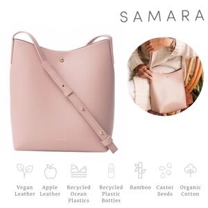 Elegant Pink Vegan Leather Crossbody Bag